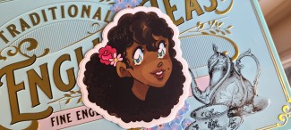 Naomi from my comic, 7" Kara, with flowers in her hair.