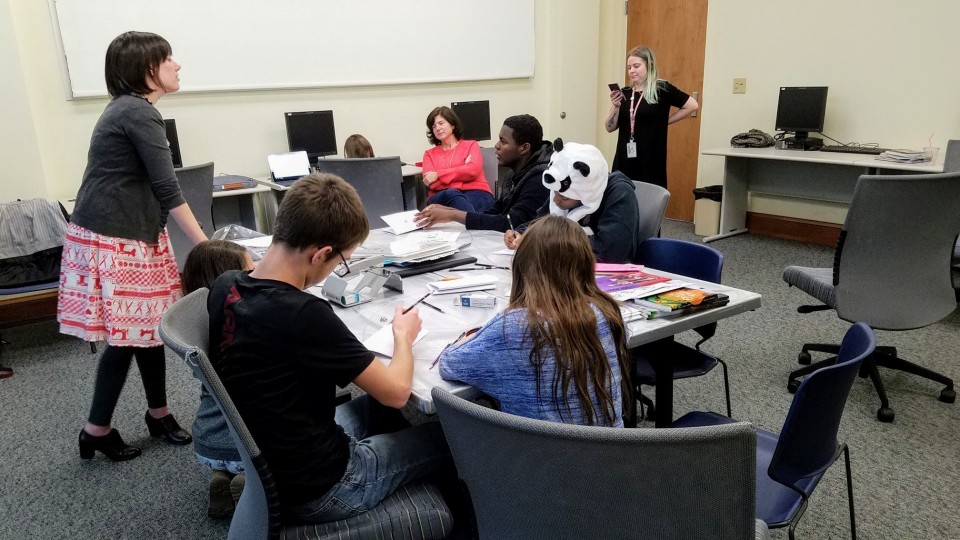 Becca Teaching SCP Destrehan Library