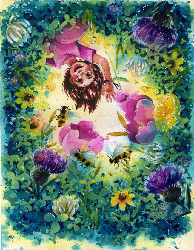Spring Greens (traditional watercolor)